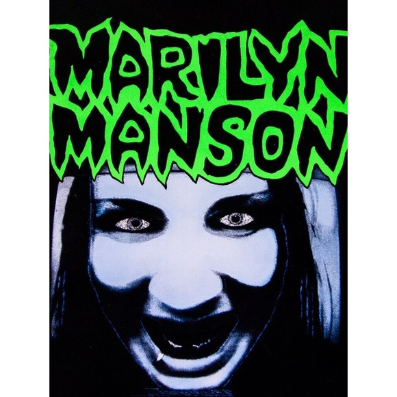 Marilyn Manson Flocked Poster Black Light Rare VTG 1995 Winterland Scorpio NOS - Picture 4 of 8